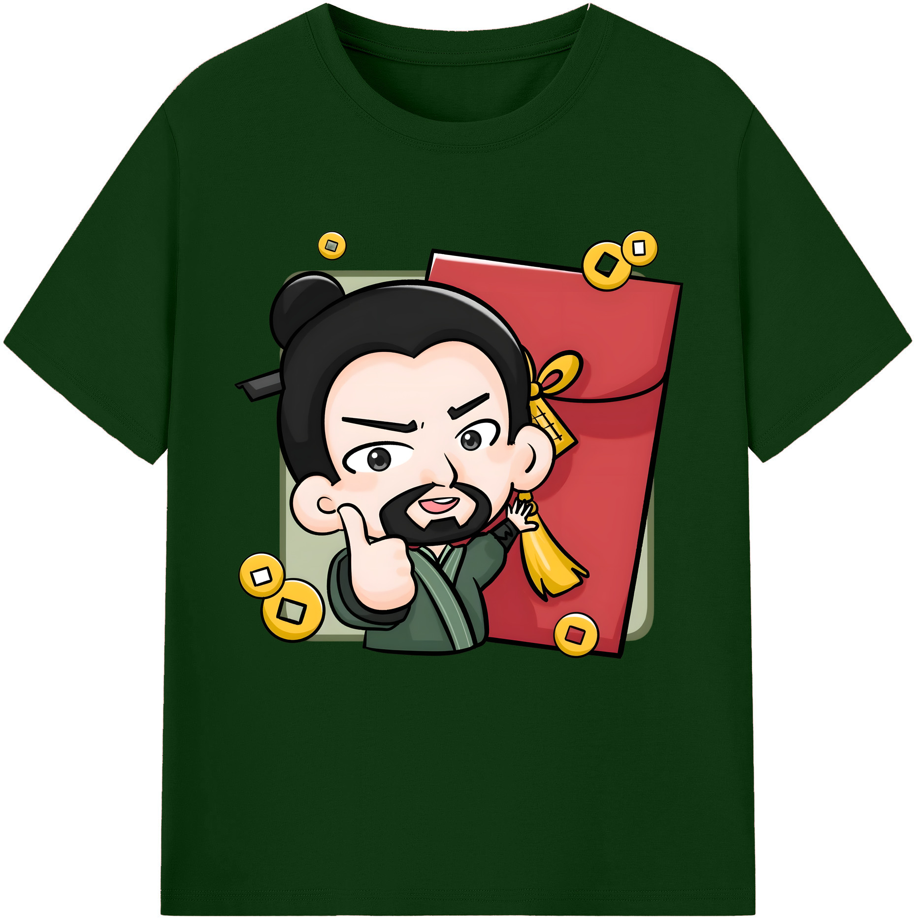 （画像用） Ne Zha 2 ナタ 魔童の大暴れ 綿100％半袖Tシャツ（フロントプリント）